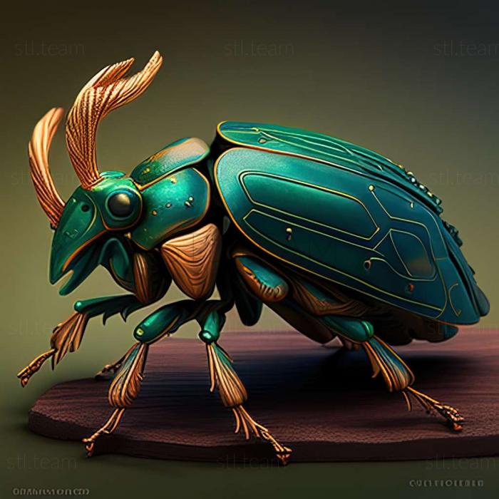 3D model Chrysina aurigans (STL)